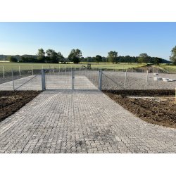 Panelhegns dobbeltl�ge B:5,0 x H:1,8 m galv.
