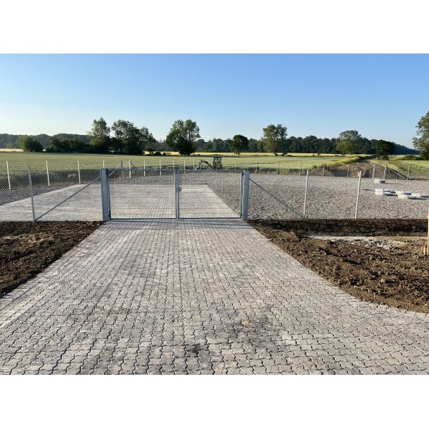 Panelhegns dobbeltlge B:5,0 x H:1,8 m galv.