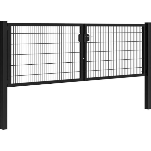 Panelhegns dobbeltl�ge B:4,0 x H:1,2 m RAL 9005