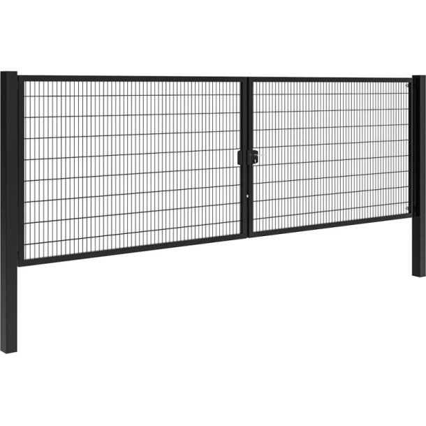 Panelhegns dobbeltl�ge B:6,0 x H:1,8 m RAL 9005