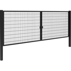 Panelhegns dobbeltl�ge B:6,0 x H:2,0 m RAL 9005