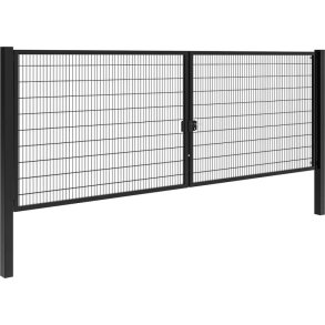 Panelhegns dobbeltl�ge B:6,0 x H:2,0 m RAL 9005
