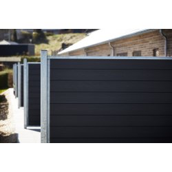 Pakke med komposit hegnssektion, H180 cm, ekskl. stolper