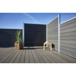 Pakke med komposit hegnssektion, H180 cm, ekskl. stolper