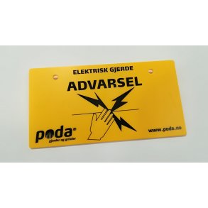 Gul varselskilt Norsk