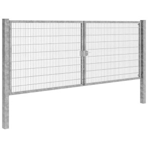 Panelhegns dobbeltl�ge B:5,0 x H:1,8 m galv.