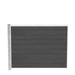 Pakke med komposit hegnssektion, H140 cm, ekskl. stolper