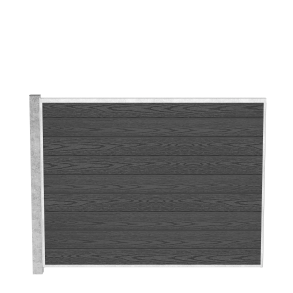 Pakke med komposit hegnssektion, H140 cm, ekskl. stolper