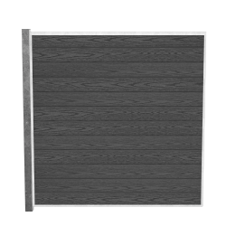 Pakke med komposit hegnssektion, H180 cm, ekskl. stolper