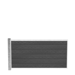 Pakke med komposit hegnssektion, H90 cm, ekskl. stolper