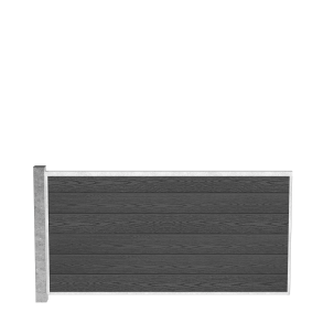 Pakke med komposit hegnssektion, H90 cm, ekskl. stolper