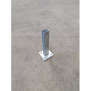 Fodplade til stolpe til panelhegn 60x40 mm, galvaniseret