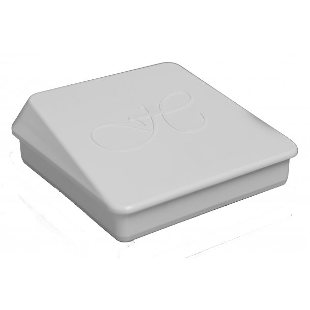 Dallas stolptop 12,7x12,7cm, vit