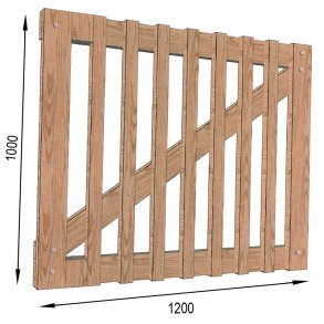 Sjlvstngande grind 120cm i obeh. gran. FSC mrkt