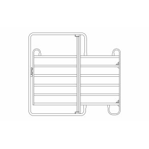 Fngstgrind med dörr, för hästar/nötkreatur 240 x 170 cm