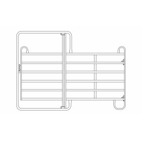 Fngstgrind med dörr, för hästar/nötkreatur  300 x 170 cm