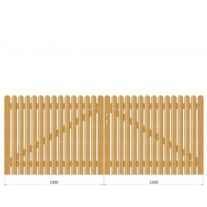 Terndrup dubbelgrind NYA L300xH120cm