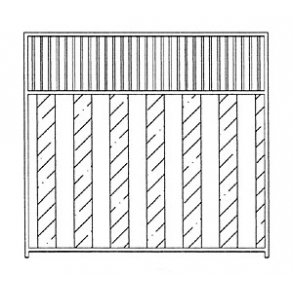 Sideseksjon 200 cm m. plate